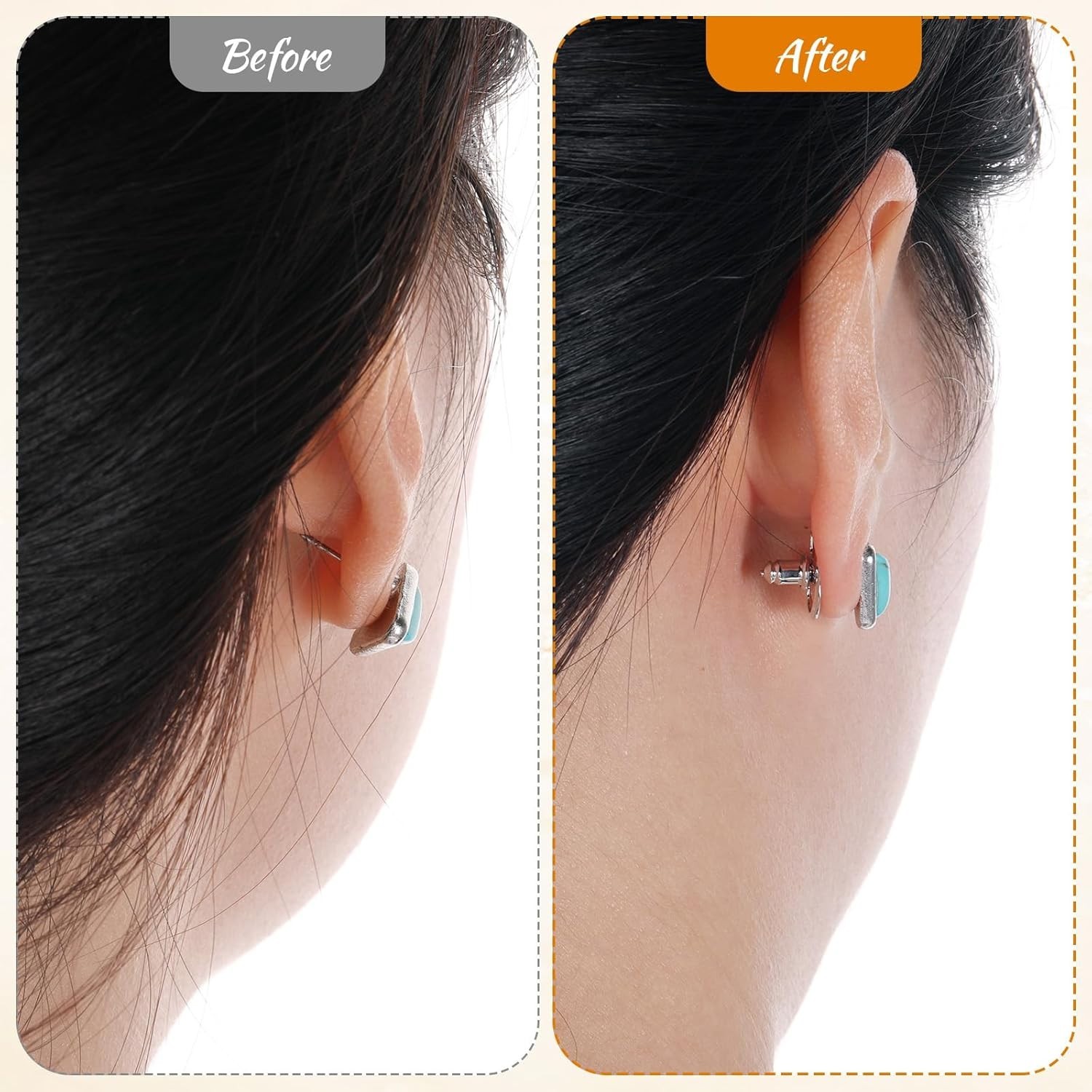 8PCS Earring Lifters Backs for Droopy Ears, Large Earring Backs Replacements …