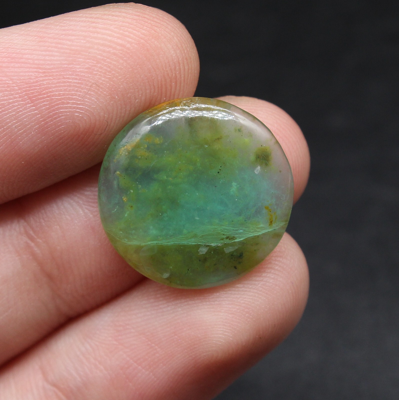 6.94 Peruvian Blue Opal Dendrites Peru cabochon High quality Andean blue opal