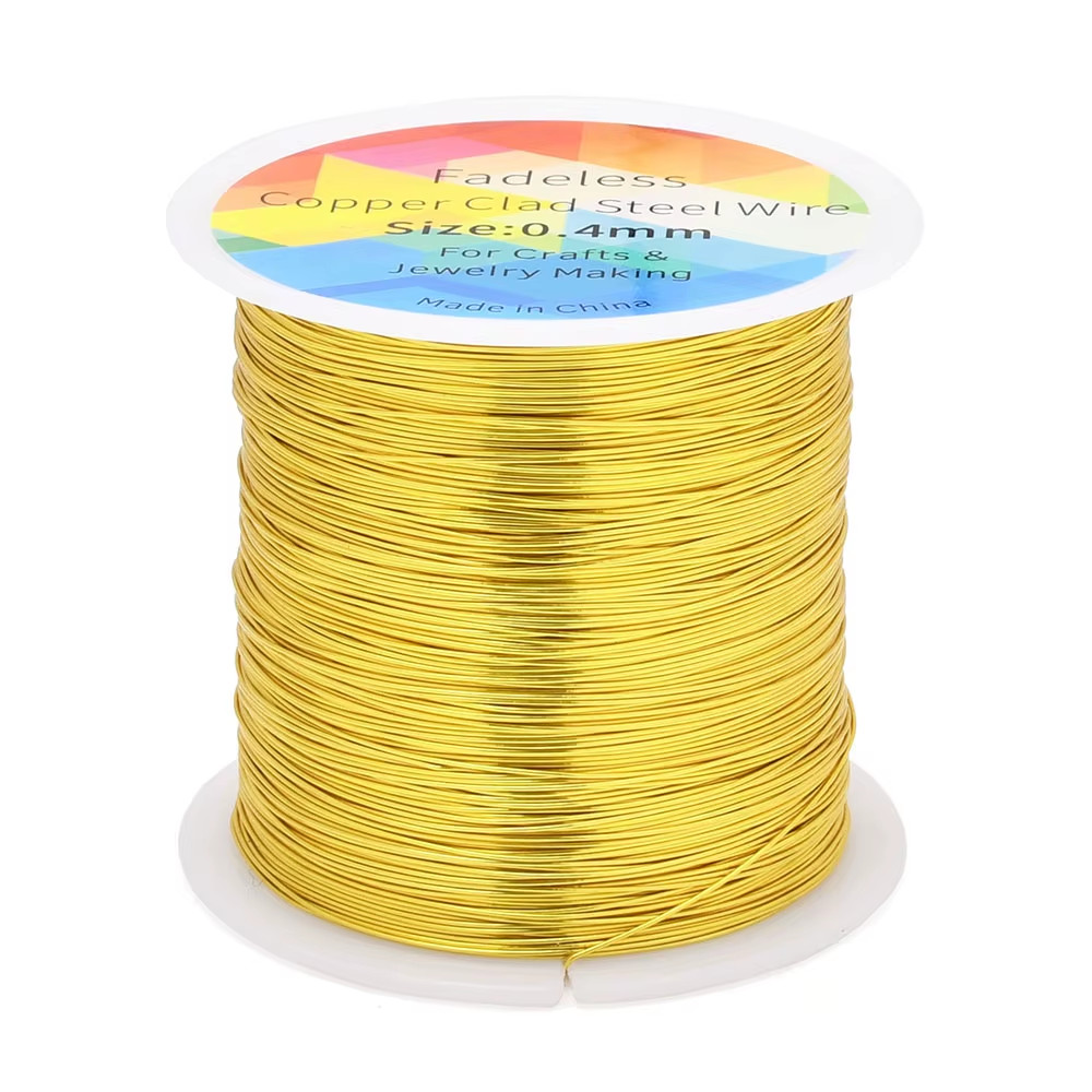 Fadeless Copper Clad Steel Wire for Craft and Jewelry Making, 100M, 0.3/0.4mm