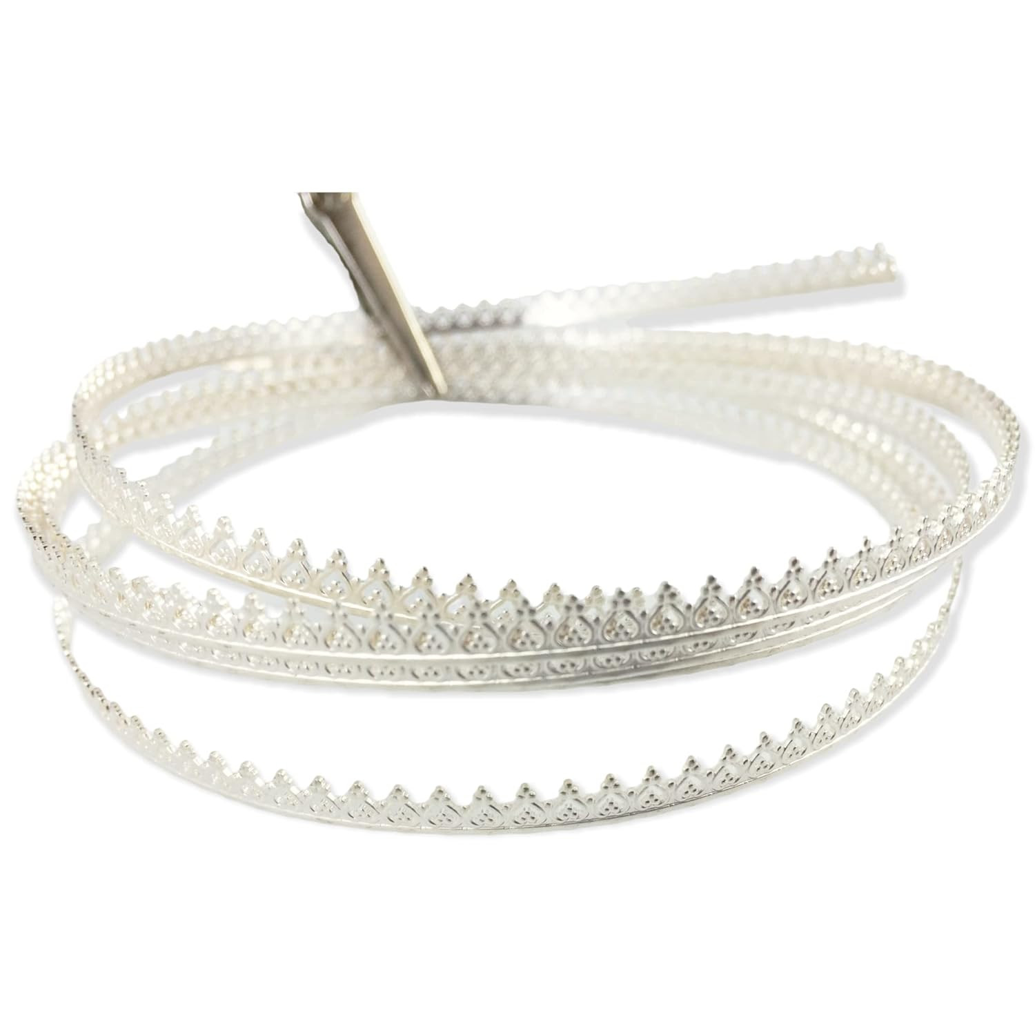 1 Foot 925 Sterling Silver Inverted Heart Gallery Wire, Hard, Decorative Design,