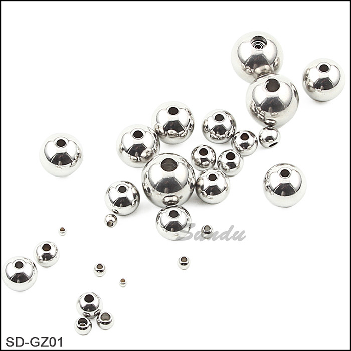 Stainless Steel Round Spacer Beads Jewelry Crafts Findings 2mm -12mm 50-2000PCS