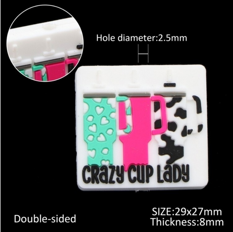 1 pc. Crazy cup lady Adult Silicone Focal Bead, Beadable accessory