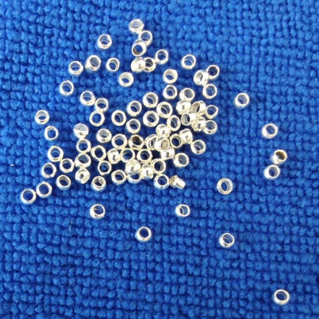 5000PCS Bright Silver Plated Crimp Beads Round 2.5mm #10157 for Jewelry Making