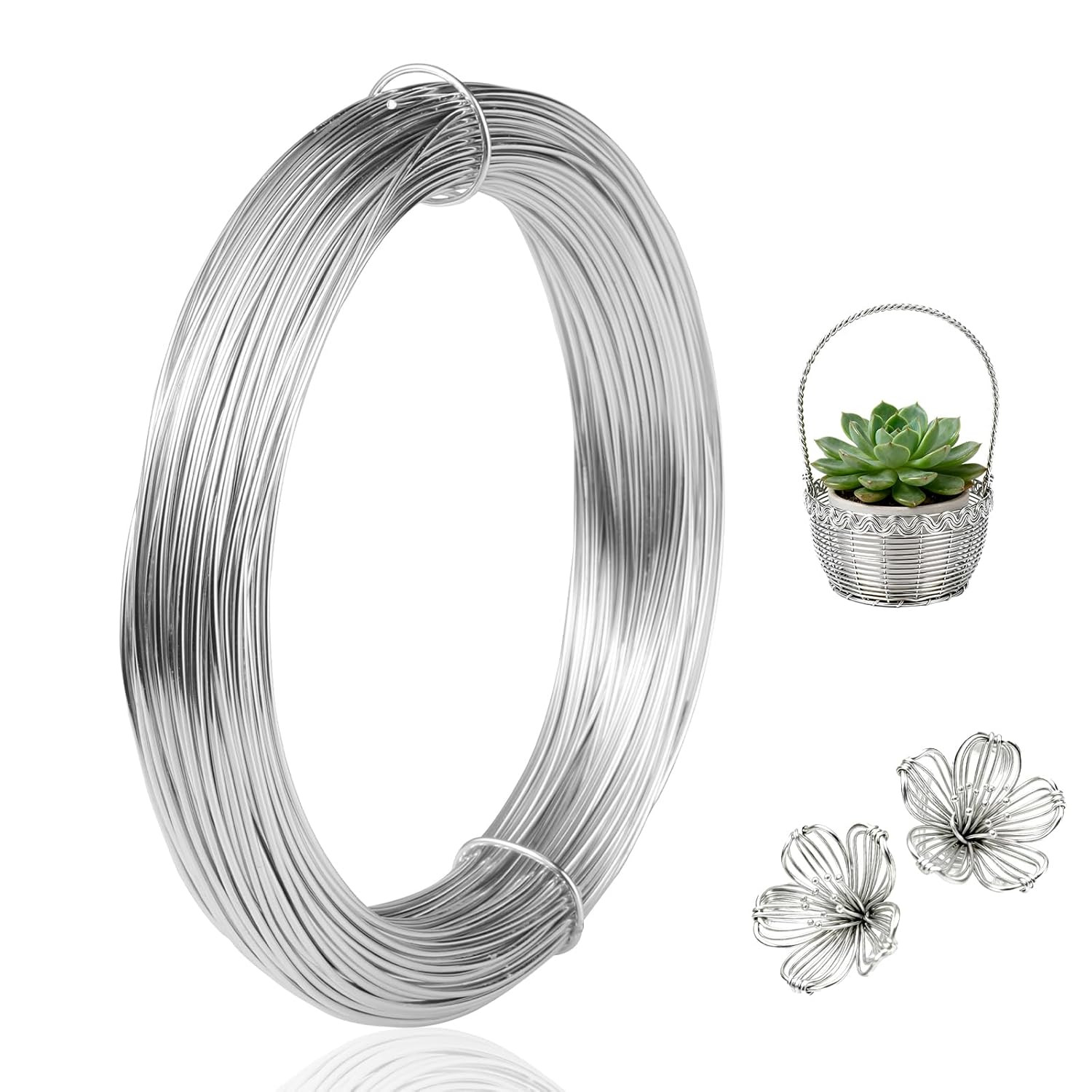 18 Gauge Craft Wire, 99 Feet 1mm Floral Wire Bendable Wire for Jewelry Making, G