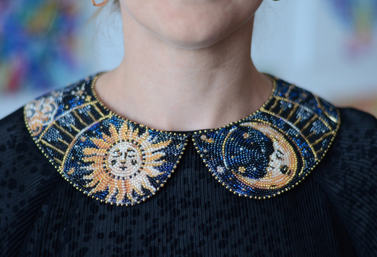 Bead Embroidery Kit. Decoration – Collar Galactic beauty