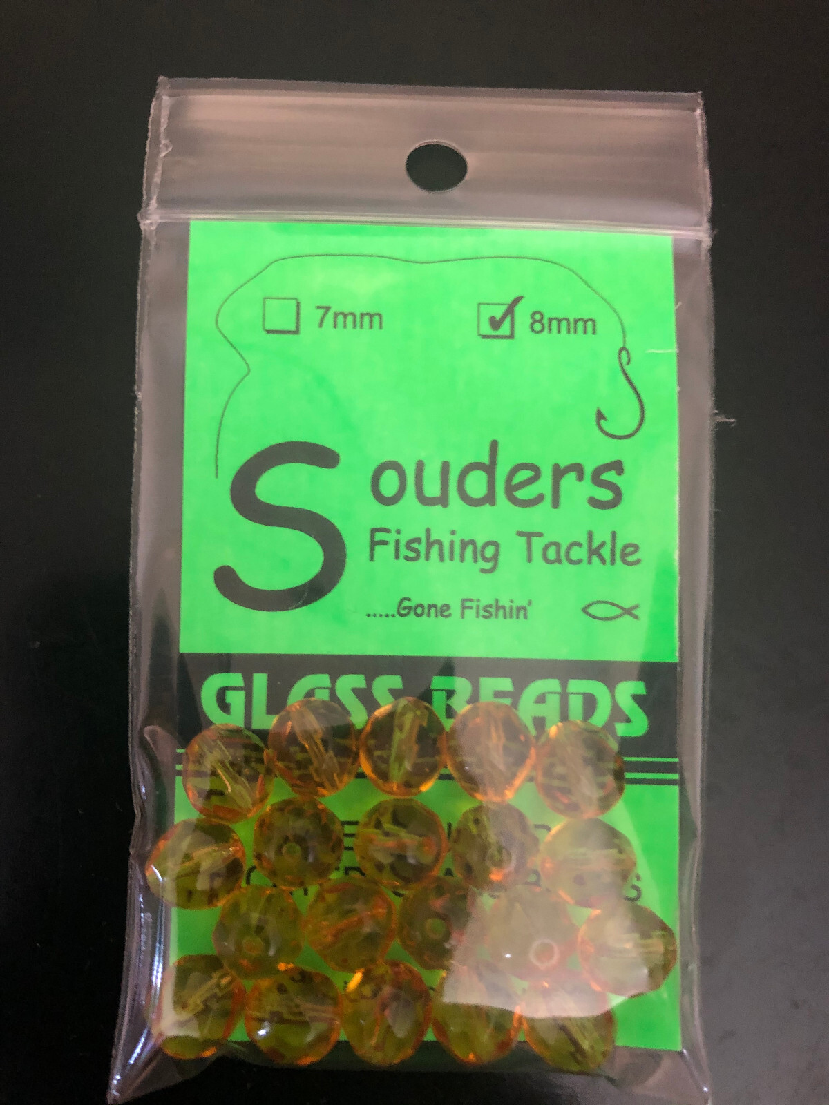 8 MM Glass Beads-Topaz