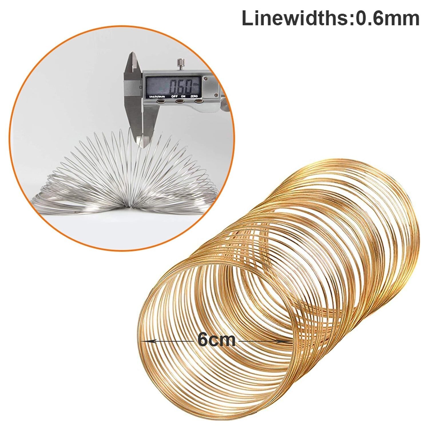 Memory Wire Steel Silver Gold Bronze Gunmetal Bulk Jewelry Making 500 Loops