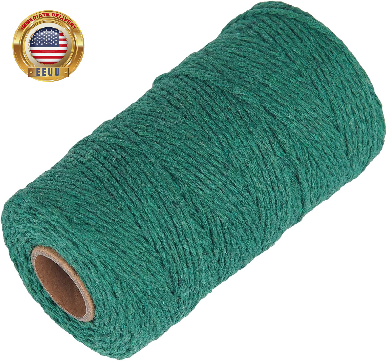 Green Garden Twine for Crafts – 328 Feet 2MM Natural Cotton Twine String for DI