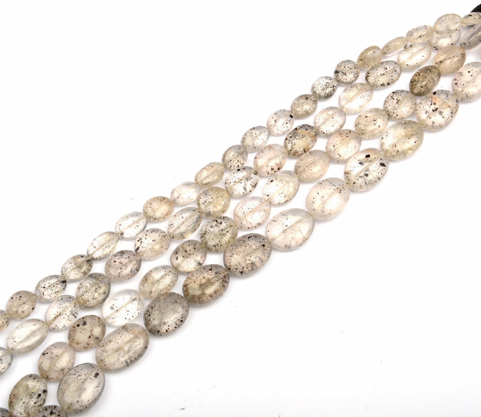 9X13-11X15MM Doted Quartz Smooth Oval Shape 8Inch Gemstone Beads Christmas Gifts