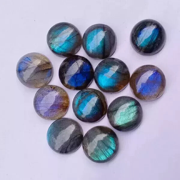 [WHOLESALE] NATURAL LABRADORITE CABOCHON ROUND SHAPE LOOSE GEMSTONE
