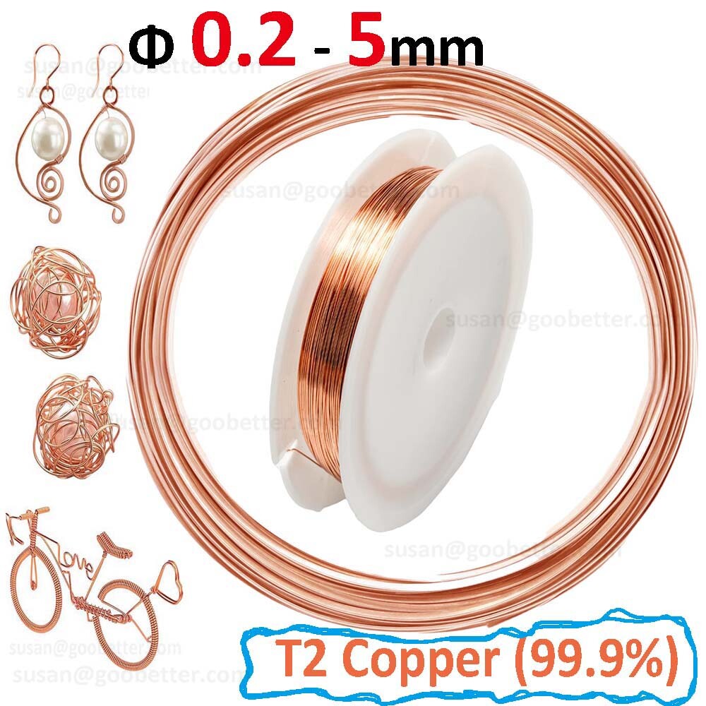 ROUND COPPER WIRE SOLID BARE PURE 0.2mm to 5mm Jewelry Making / Wire Craft – 1kg