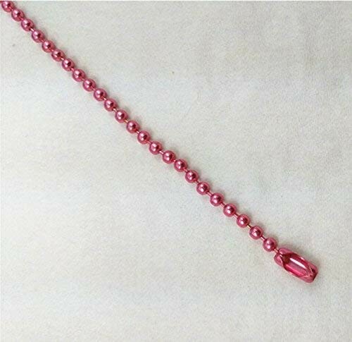 10 Ball Key Chains Pink Keychain Making DIY 2.4mm 4″ Bead Chains Lot