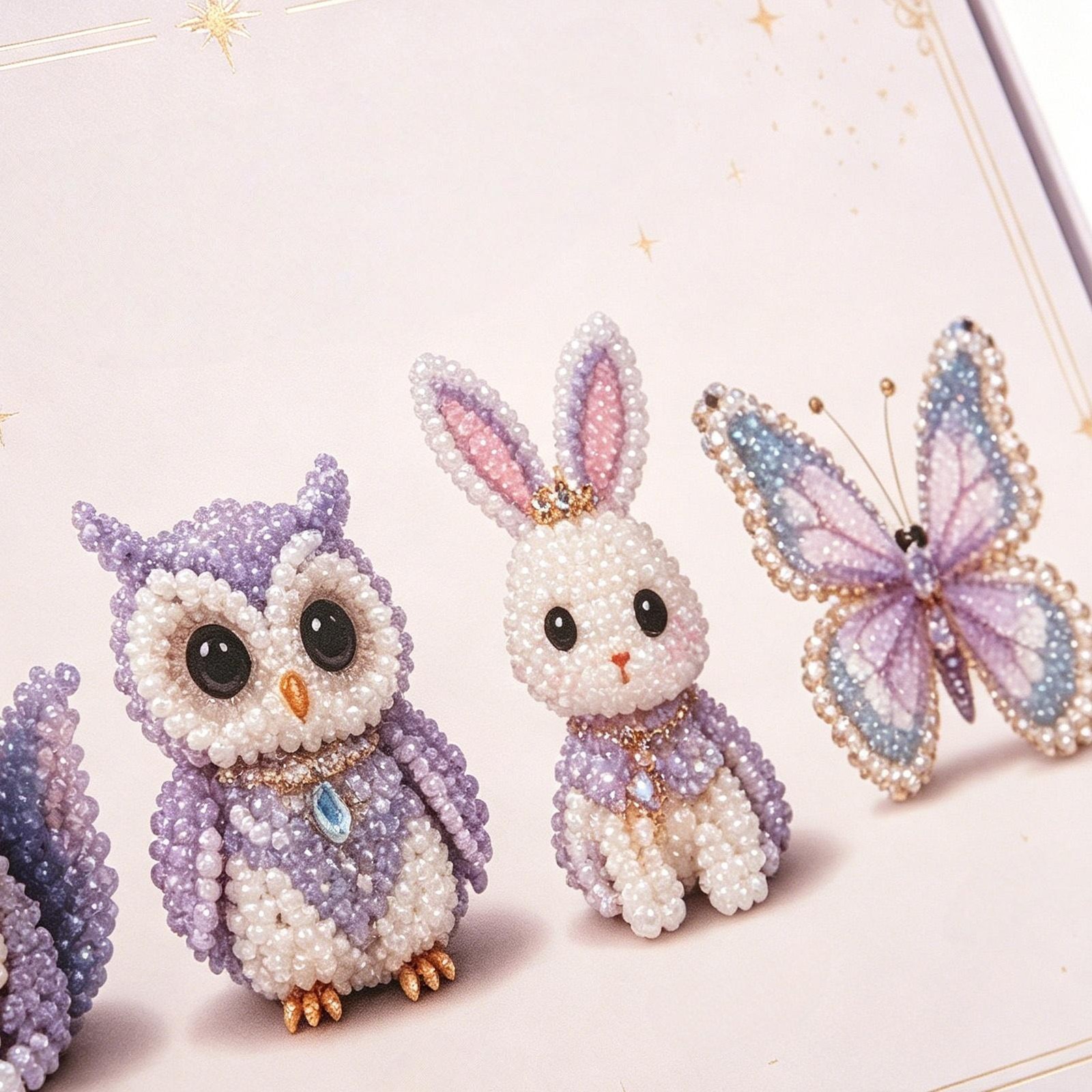 Tiny 3D Beaded Animal DIY Kit Beginner-Friendly DIY Fantasy Realm Beaded Set