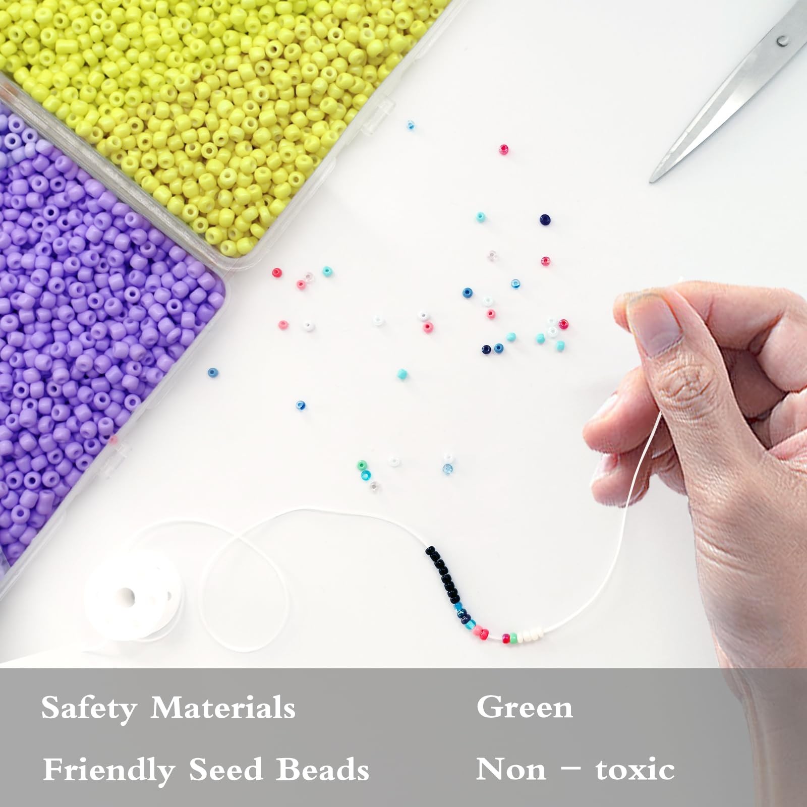 8000 pcs 3mm Seed Beads, Tiny Craft Beads for Bracelet Making, Bracelet Kits …