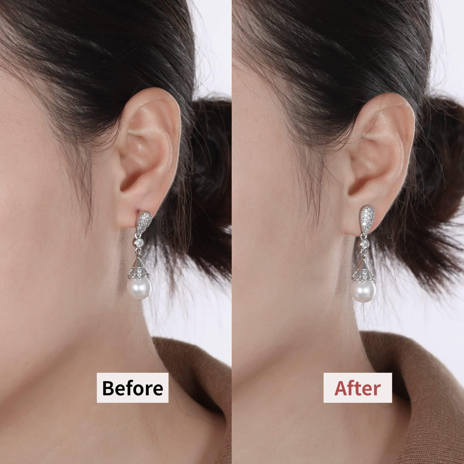 Earring Backs for Studs, 4PCS Large Heavy Earring Support Backs in Gold