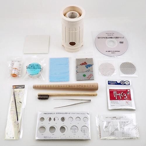 Mitsubishi Materials PMC3 Silver clay Starter Kit Silver Mini Pot Handmade rings