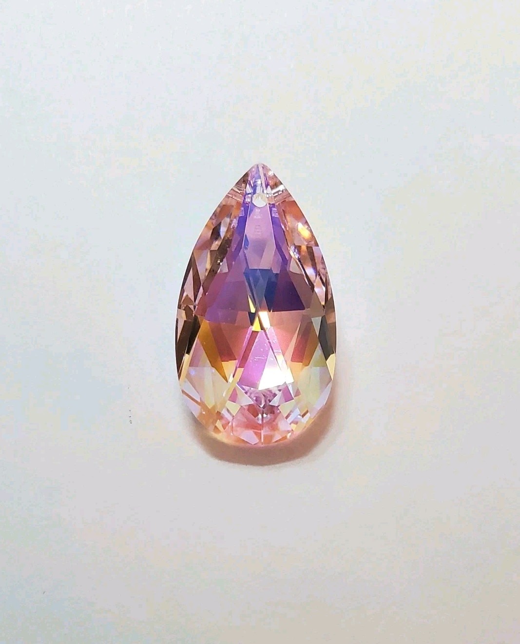 Vintage Swarovski 28mm Pear Teardrop Pendant Rosaline Blue AB (1pc) Rare