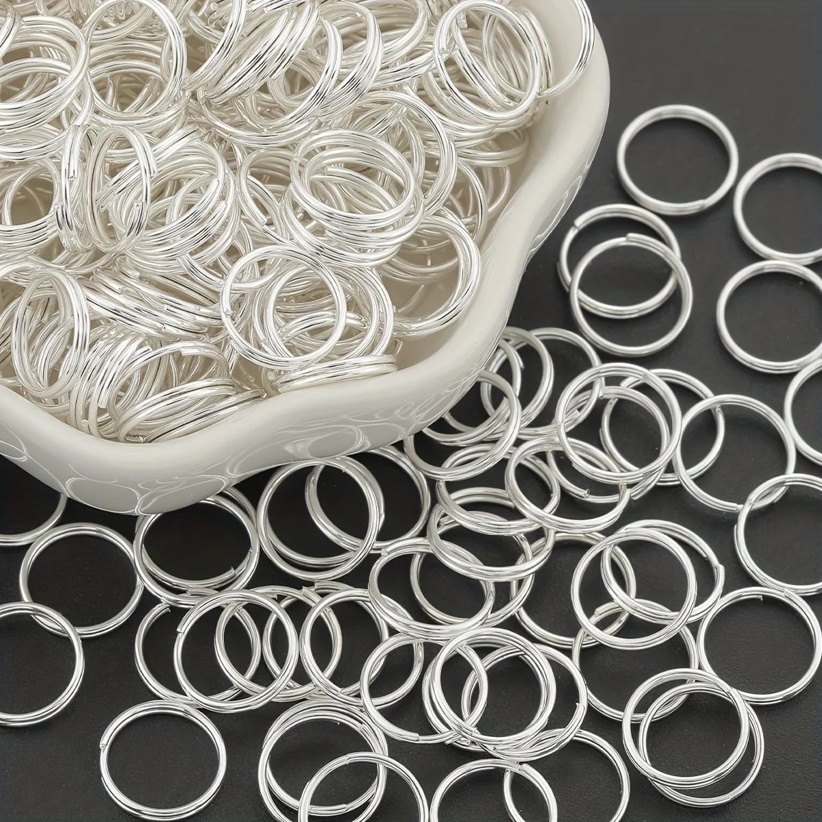 50-200PCS 4-20Mm Open Jump Rings Double Loops Gold Color Split Rings Connectors