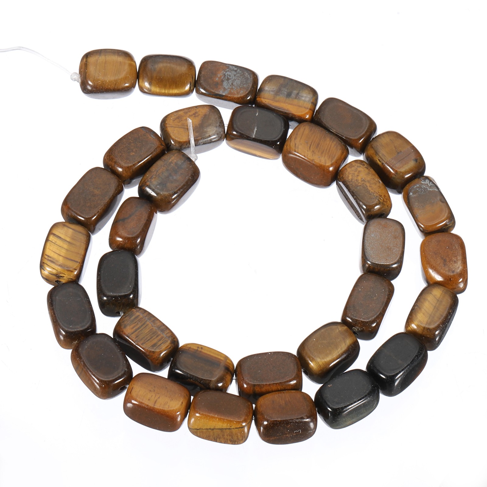 Natural Stone Gemstone Beads 15″ 12x8mm Cuboid Spacer Bead, Yellow Brown