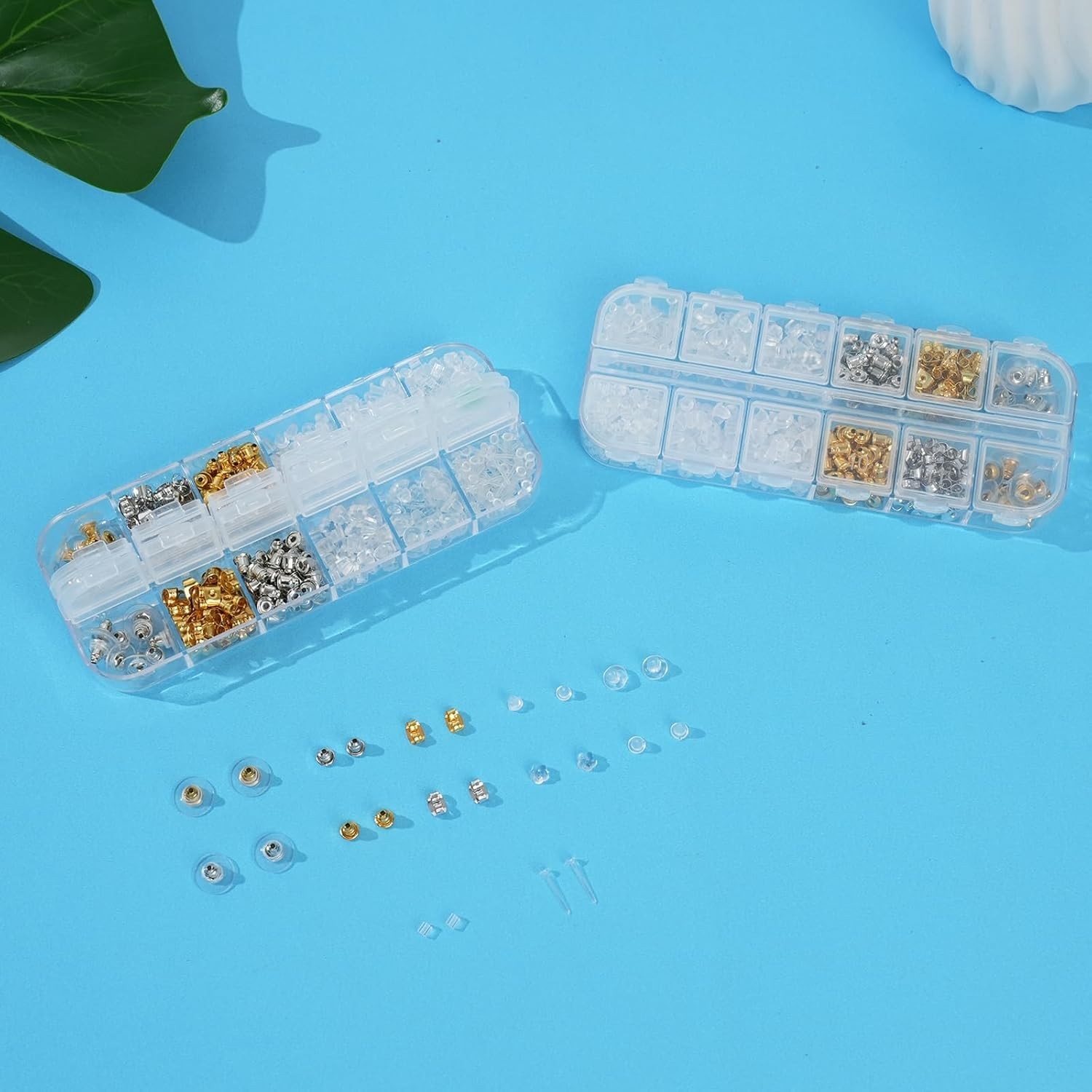 Earring Storage and Replacement Set – 600 Earring Backs in Stylish Organizer