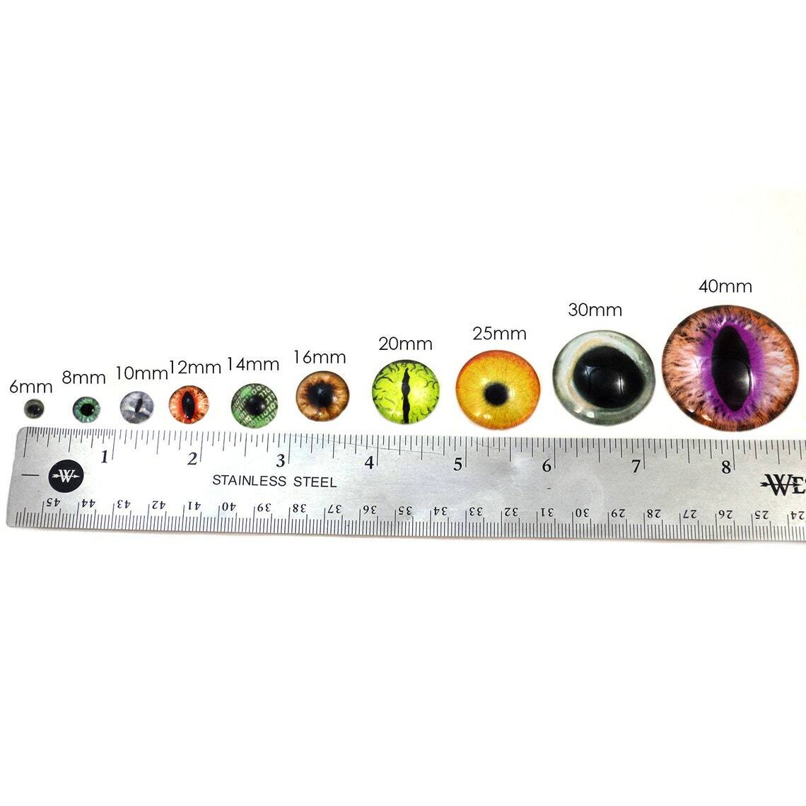 Pair Planet Earth World Glass Eyes Jewelry Dolls Taxidermy Flatback Cabochons