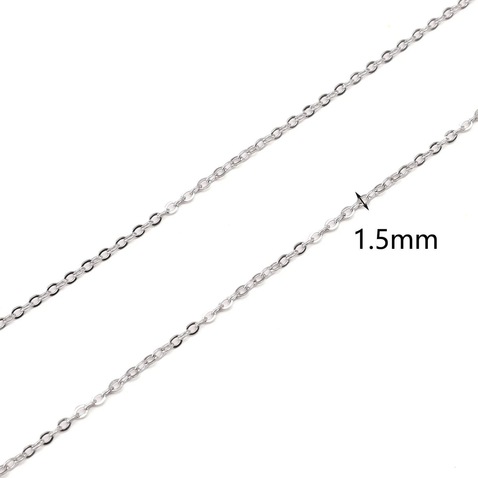 1M Stainless Steel Chain Multi-Style Jewelry Chains for Jewelry Making DIY Brace