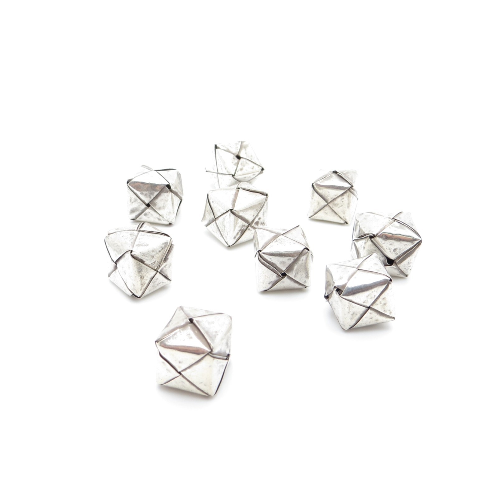 Thai Hill Tribe Silver Origami Box Bead – 14mm