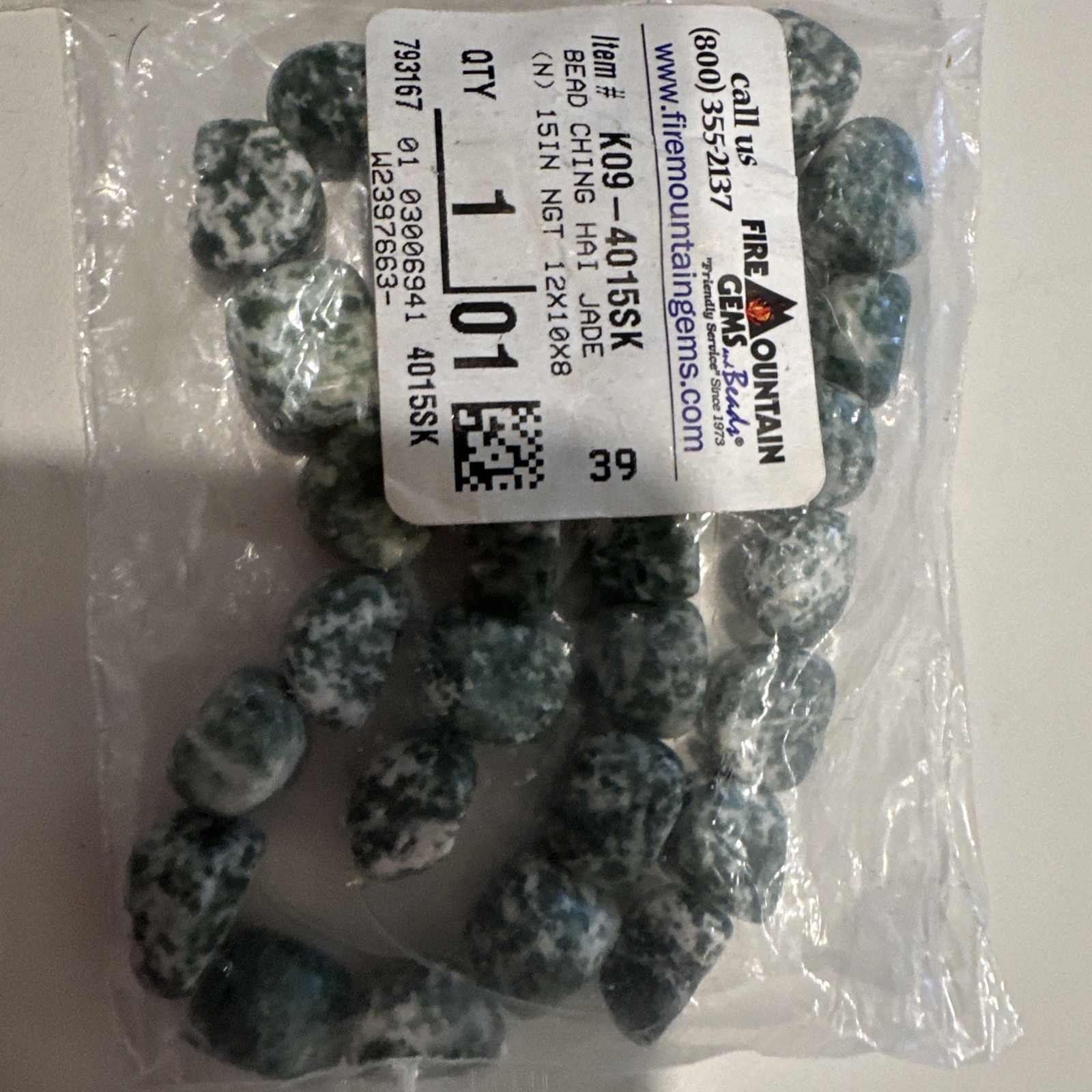 Fire Mountain Beads Green Jade 7 Bags Gems