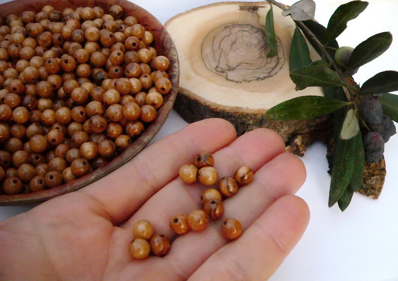 8mm OLIVE WOOD BEADS Holy Land Bethlehem Jerusalem DIY Rosary Bracelet Necklace