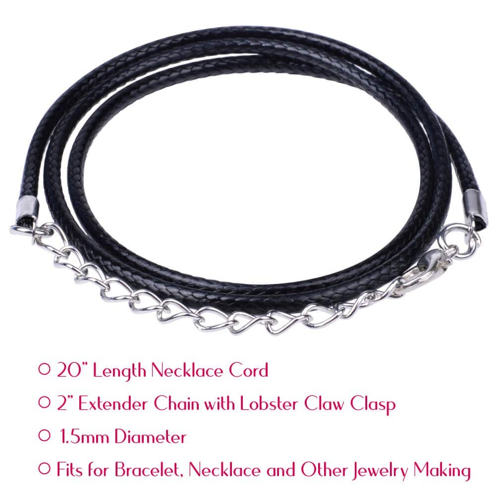 Necklace Cord for Jewelry Making 100Pcs Waxed String Bracelet Making Supplies