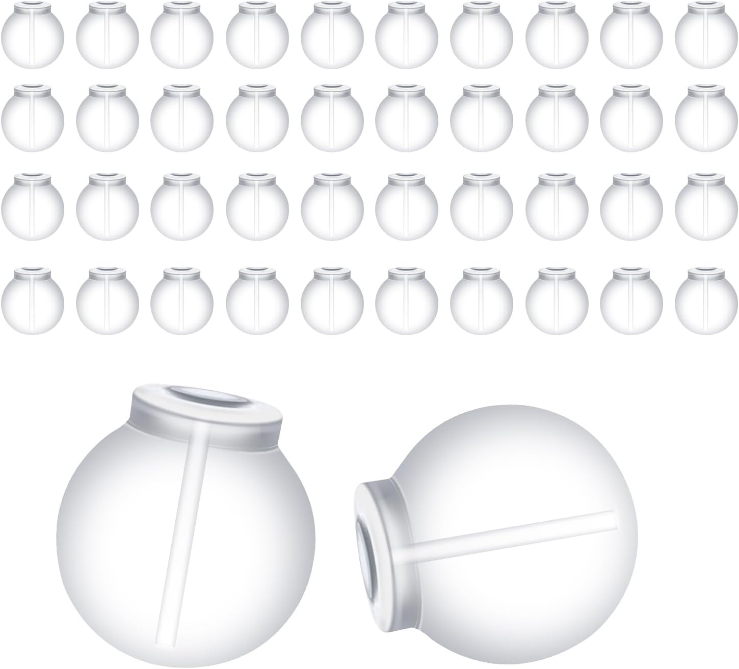 100 Pcs Comfort Clear Earring Backs for Studs, Silicone Soft Earring Backs DIY