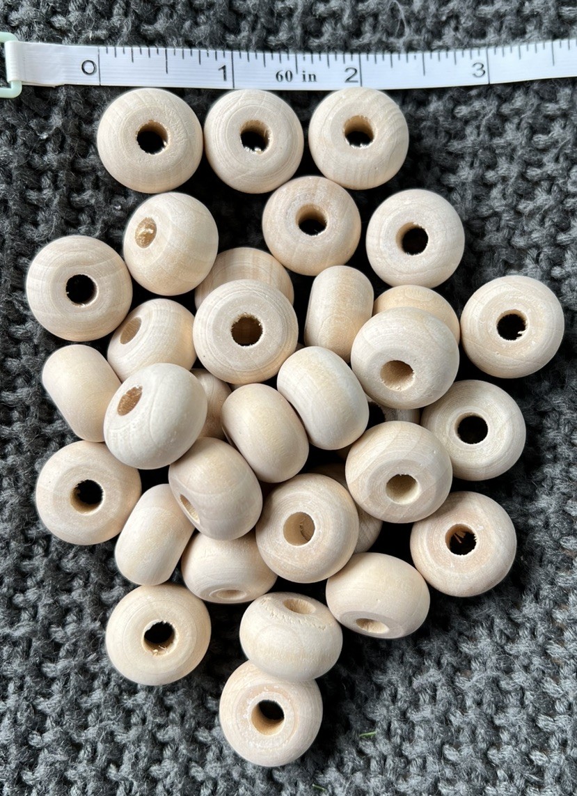HUGE 10+ Lb Mixed Craft Making Supplies Lot – 2000+ Natural Wooden Beads **NEW**