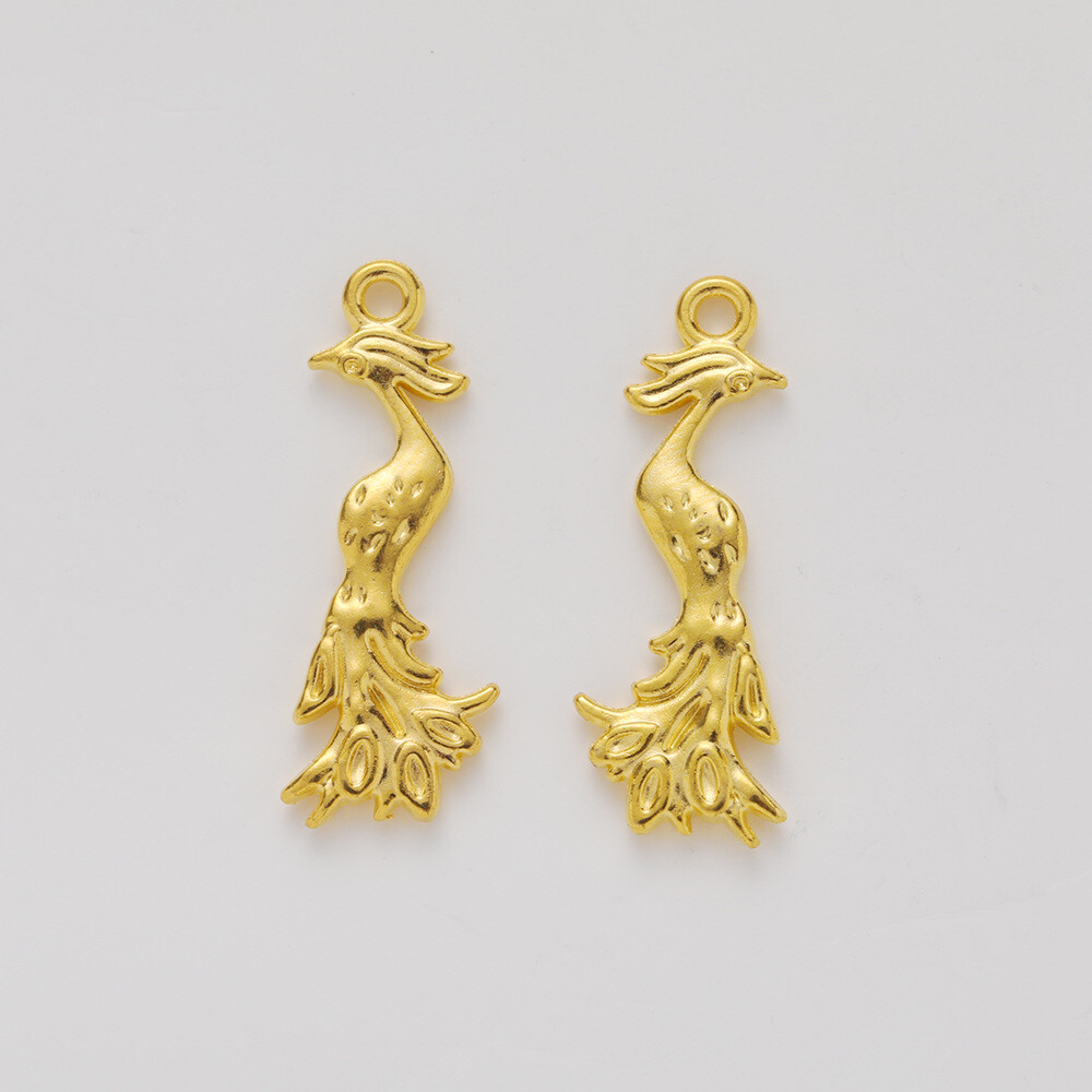 20pcs 31*11*3MM Alloy Charm Peacock Pendant for DIY Jewelry