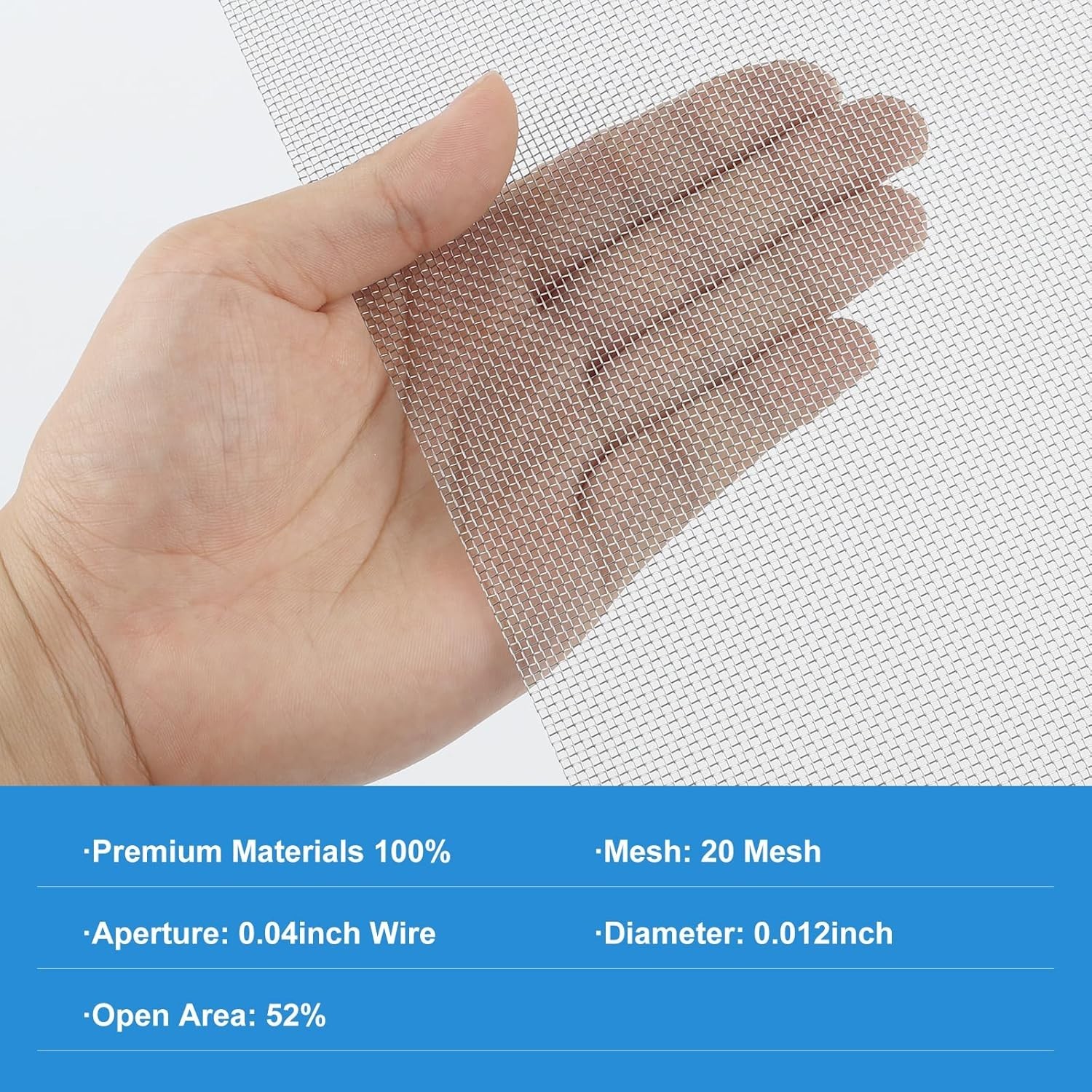Versatile 6-Pack Stainless Steel Mesh Screens (11.8×8.2 in) for Home Projects
