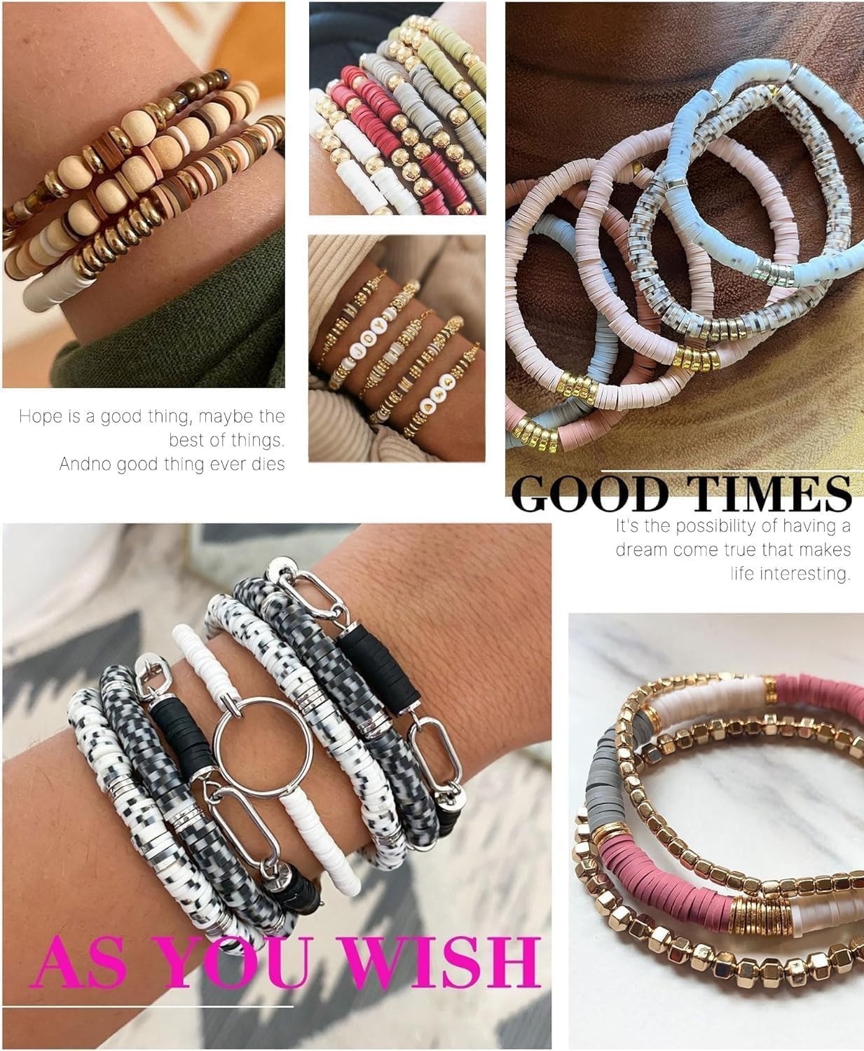 Polymer Clay Beads DIY Bracelet Kit – 120 Colors