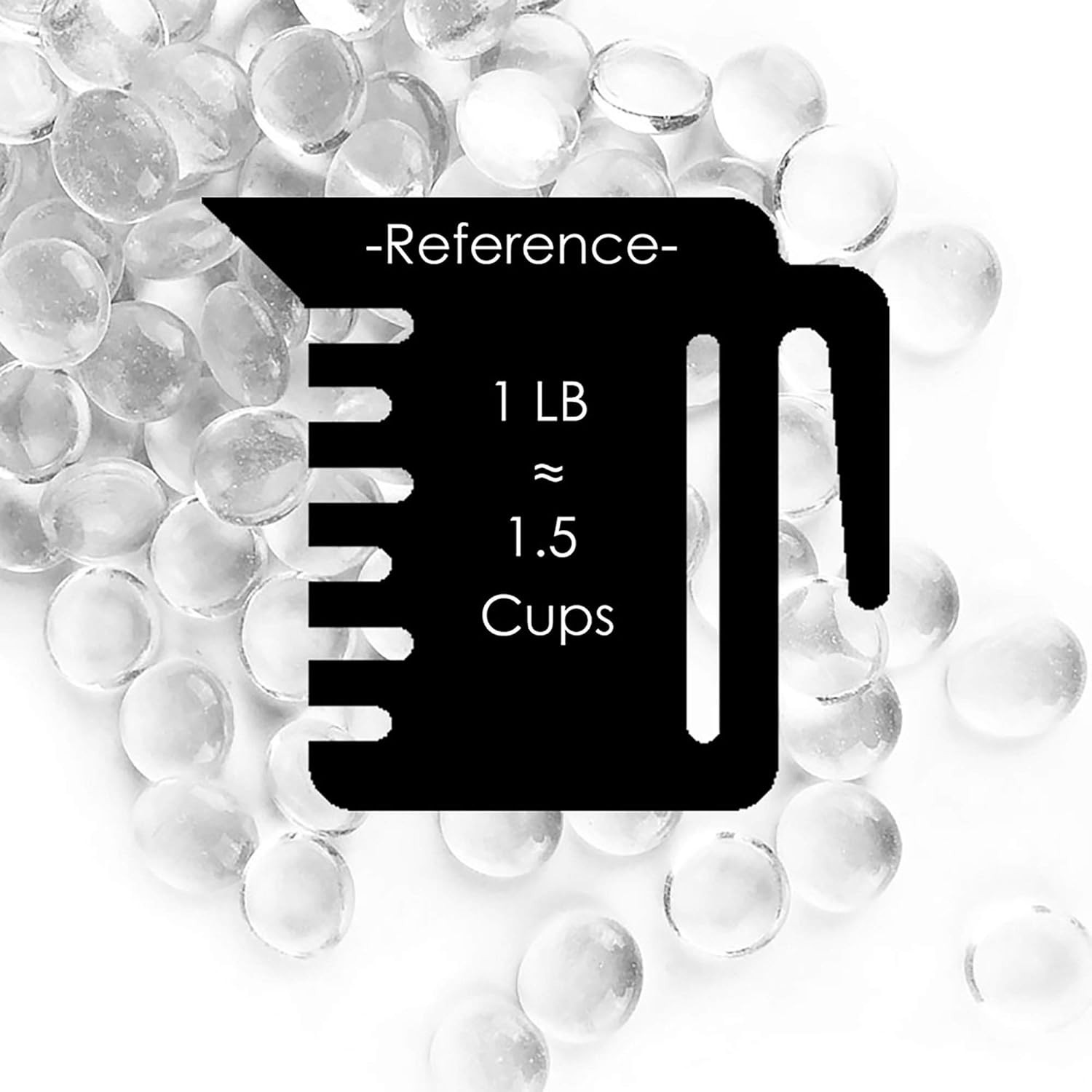 Artisan-Made Clear Glass Gemstone Beads – 1 LB for Mosaic & Aquarium Decoration