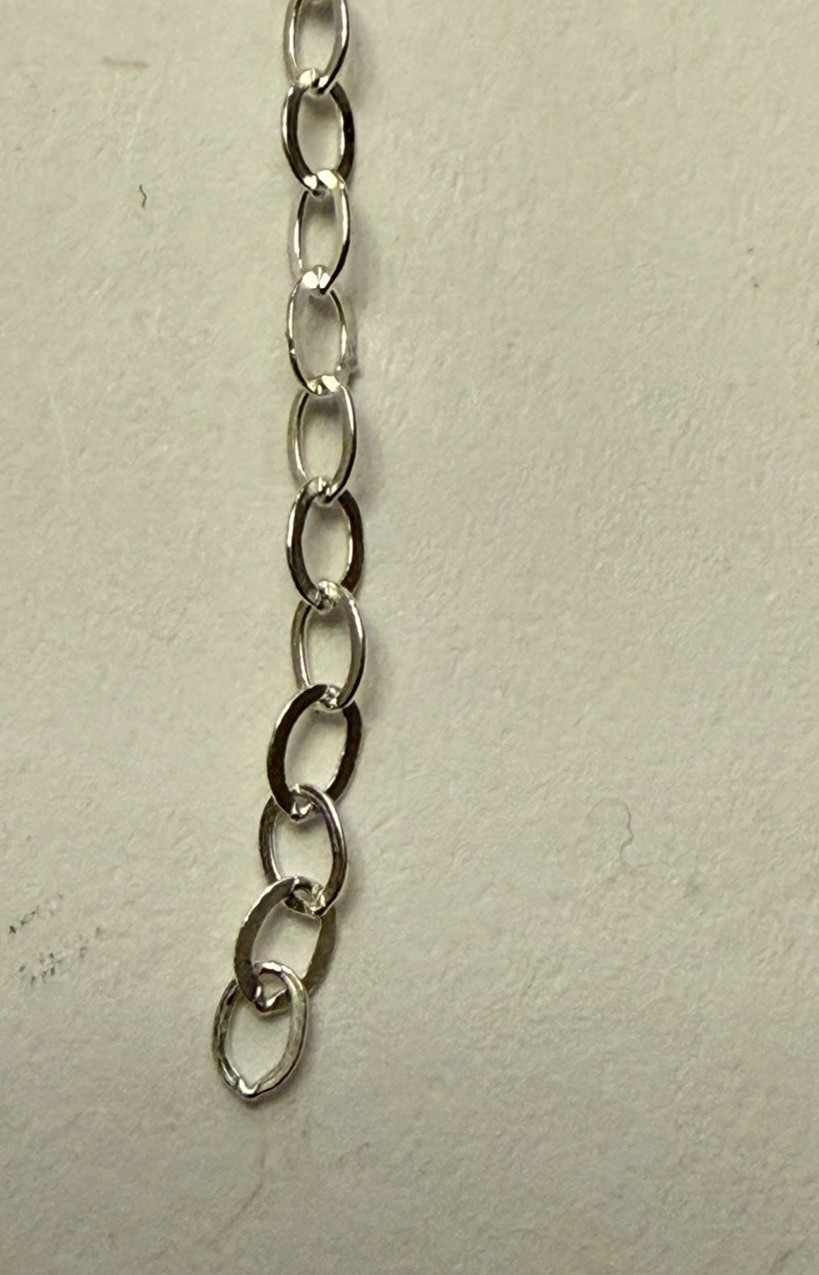 2.2×1.7mm flat cable chain Sterling silver 20ft