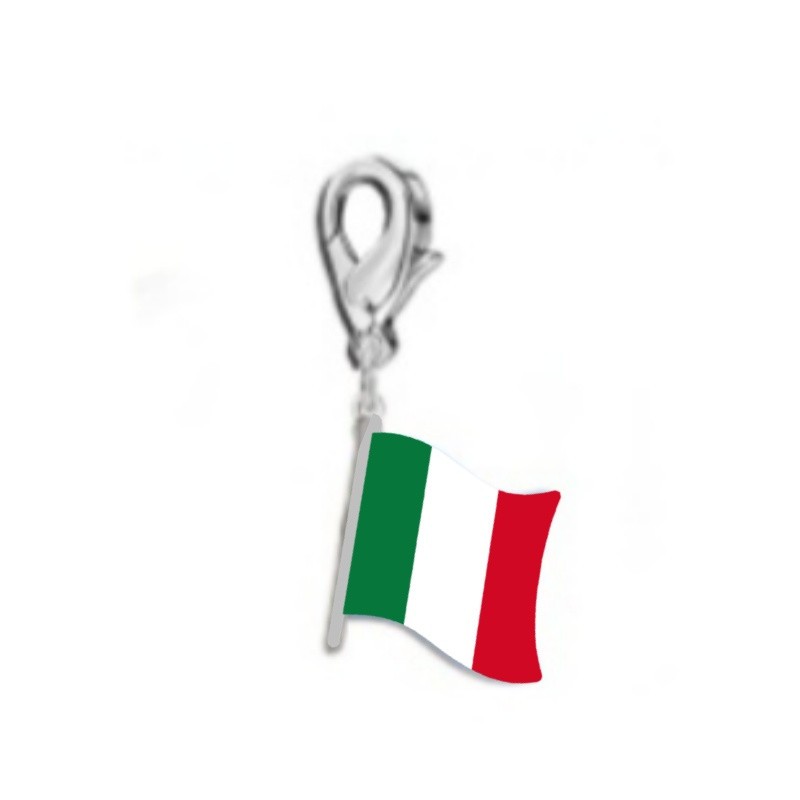 Stainless Steel DIY Jewelry Custom 17*14mm Country Flag Charm for Football Fans