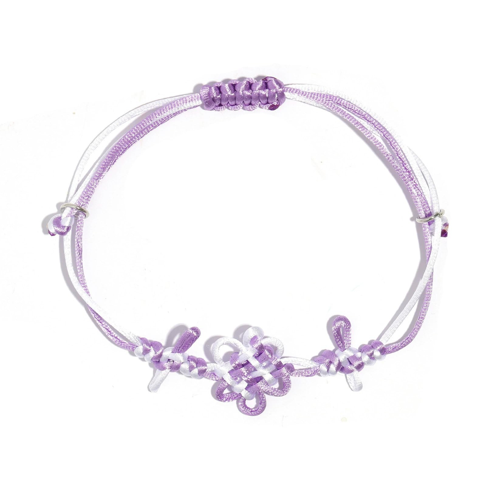 Bohemian Handmade Braided Bracelet with Chinese Knot Design, Adjustable Col – 06