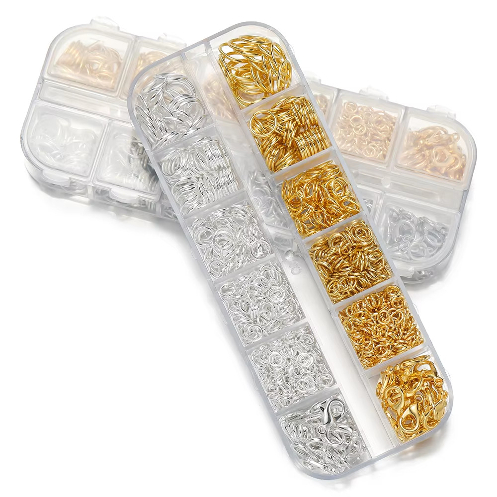 930Pcs/Box Jewelry Findings Kits Open Jump Rings Lobster Clasps Hooks Pliers Twe