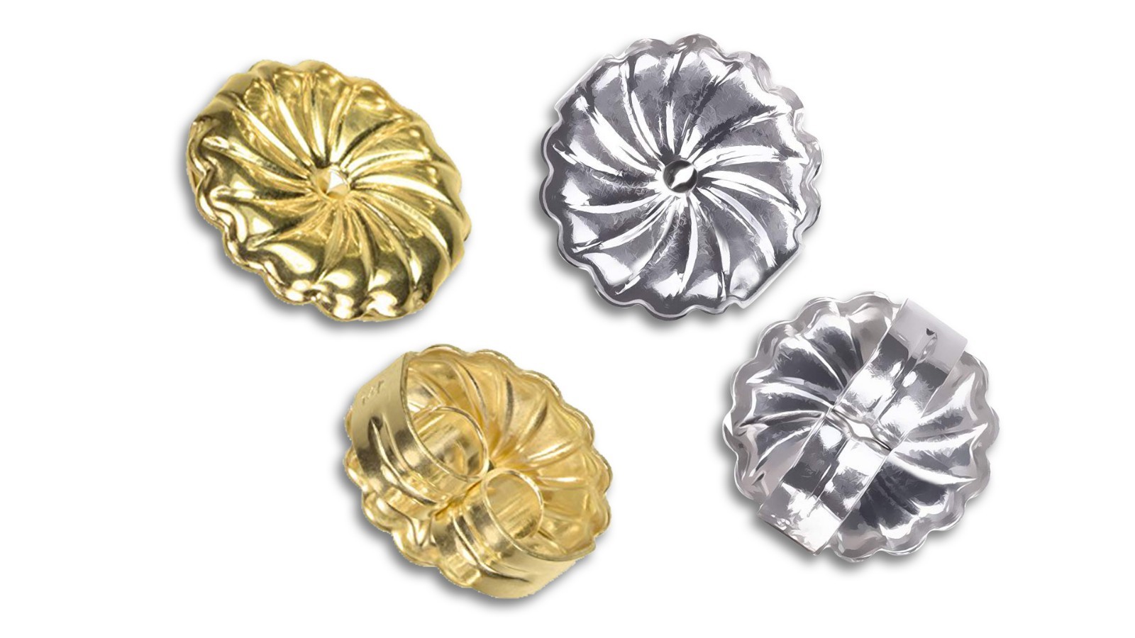 14K Gold-Filled Swirl Earring Backs – 9mm Large, 3 Pairs, Durable & Stylish Supp