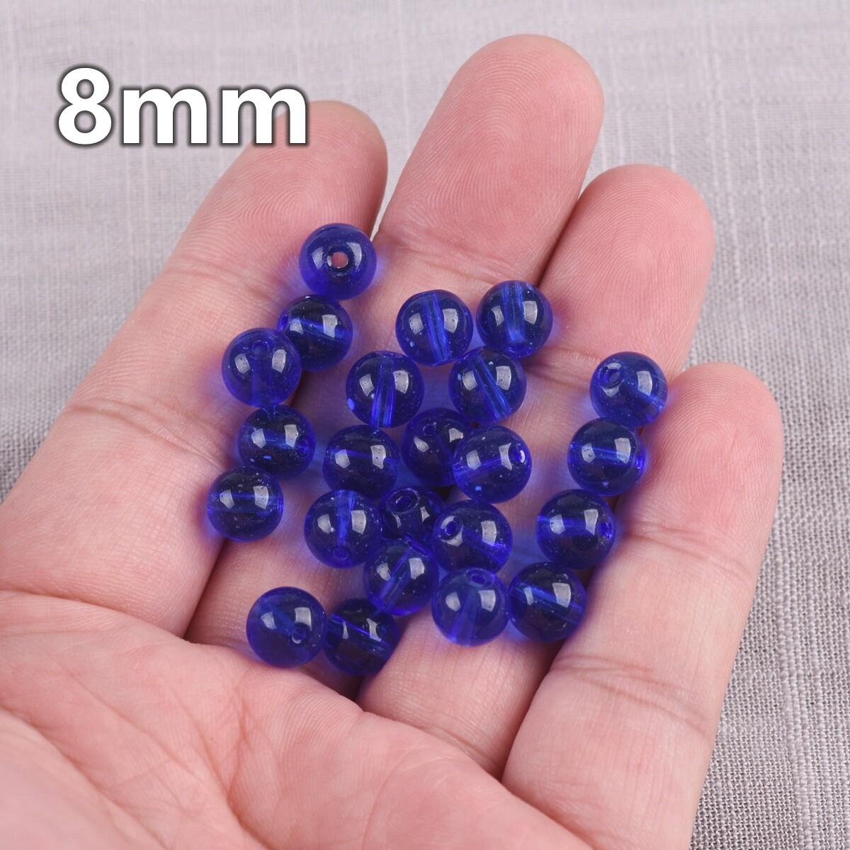 Round Glossy 6mm 8mm 10mm 12mm 14mm Crystal Glass Loose Beads for Jewelry Making