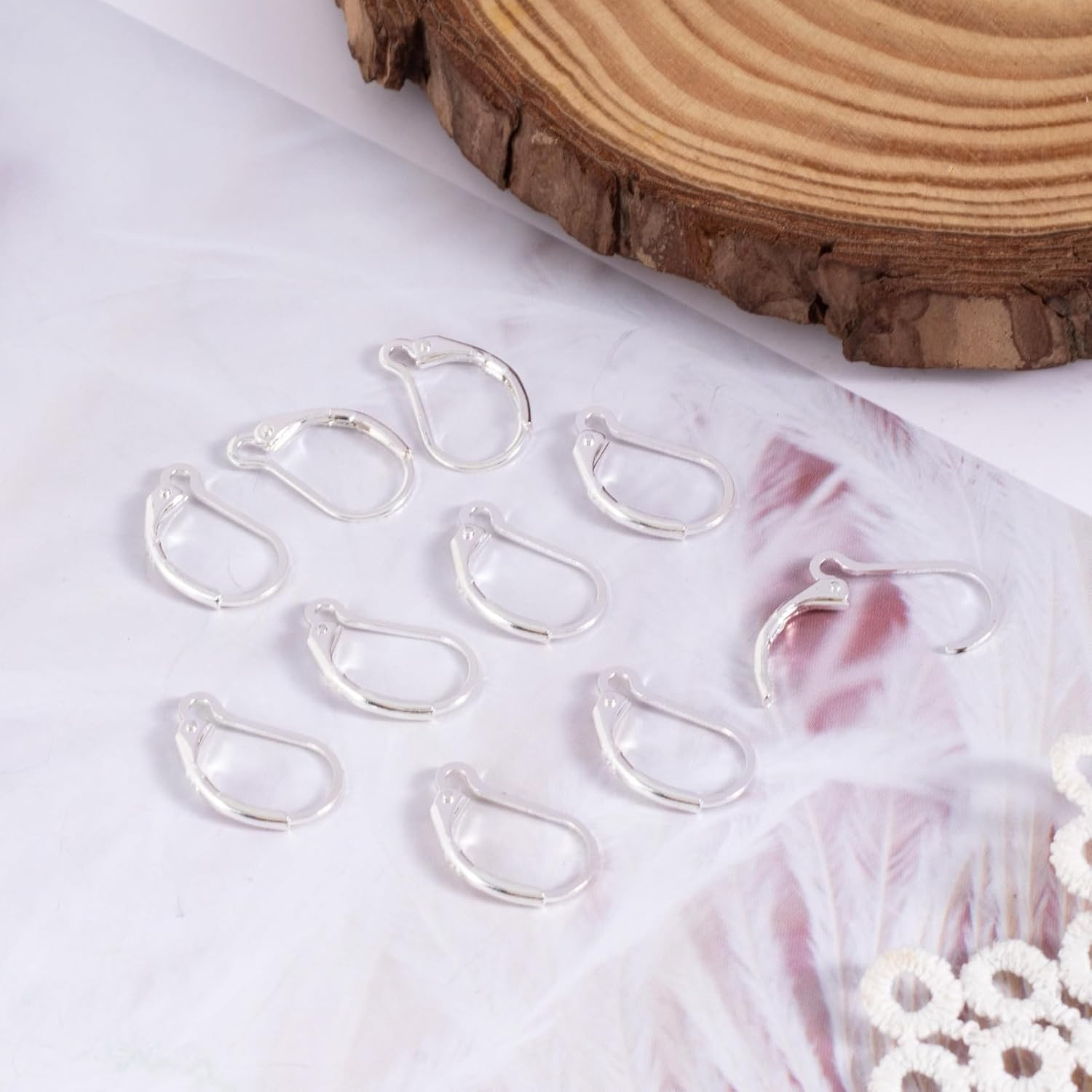 6Pcs 925 Sterling Silver Earring Hooks, Hypoallergenic Leverback Earring Back…