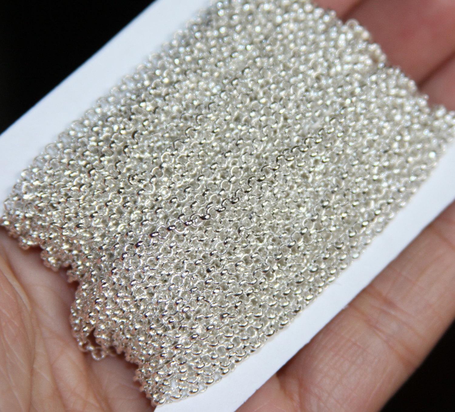 5ft of Brass Coated Iron Chain Rollo Chain 2mm available in 6 colors