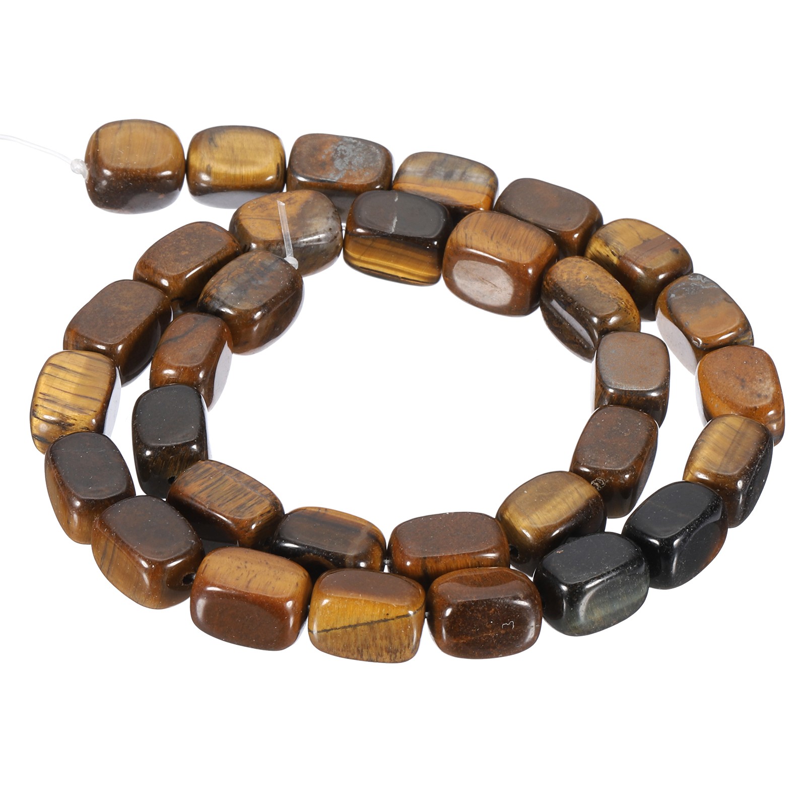 Natural Stone Gemstone Beads 15″ 12x8mm Cuboid Spacer Bead, Yellow Brown