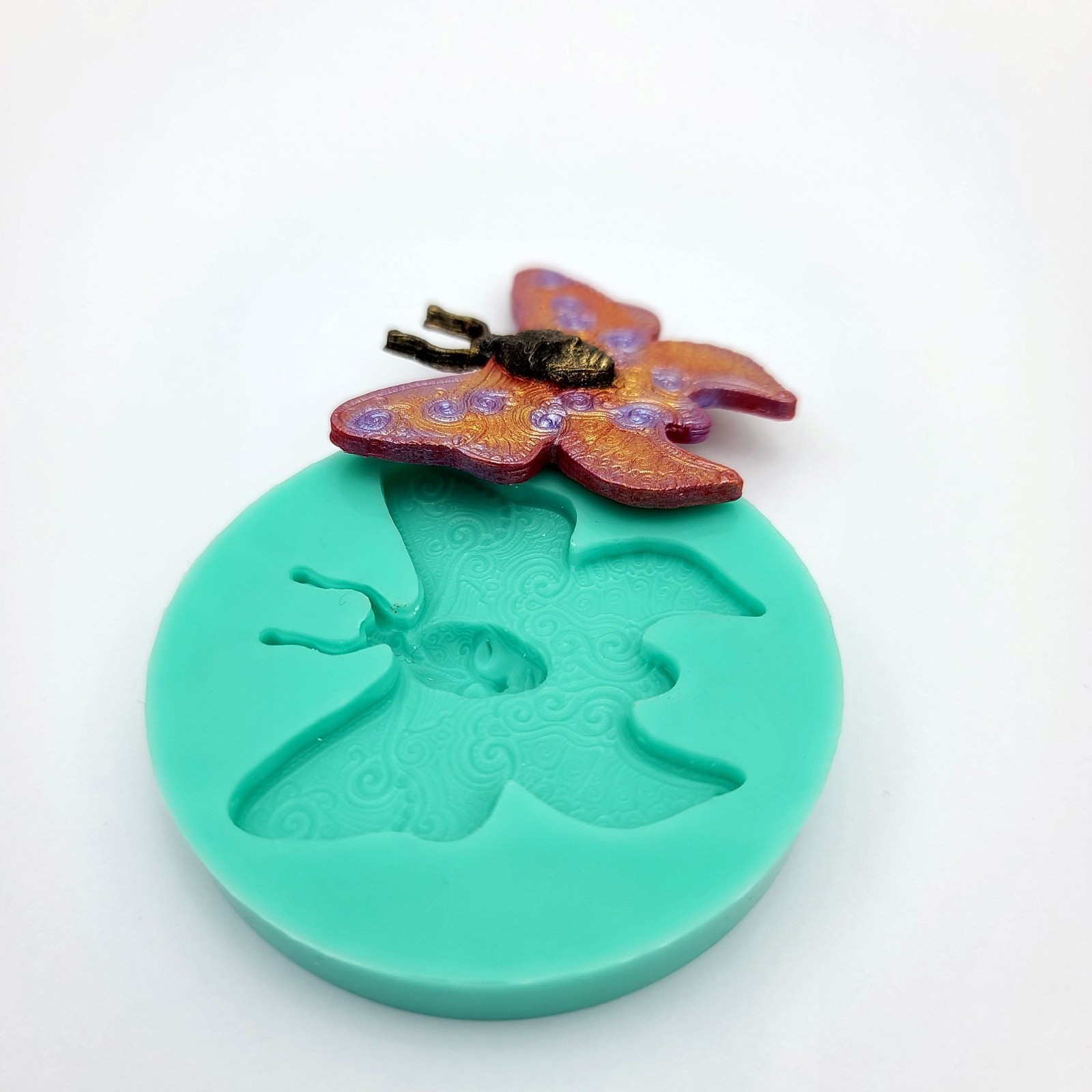 Silicone Mold Sleeping Butterfly Flexible for Crafts, Jewelry, Resin.