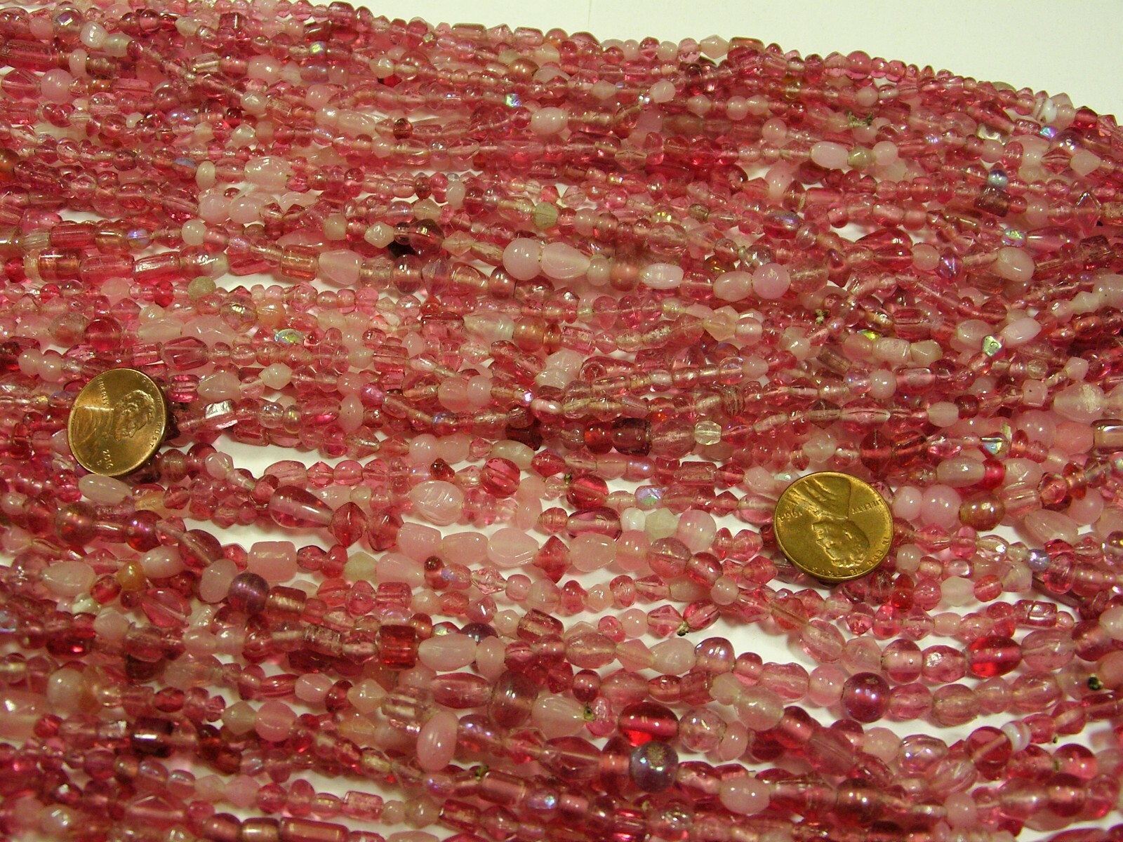 30 Strands 36″ India Handmade Assorted Color Glass Beads Wholesale Bulk (CT-48)