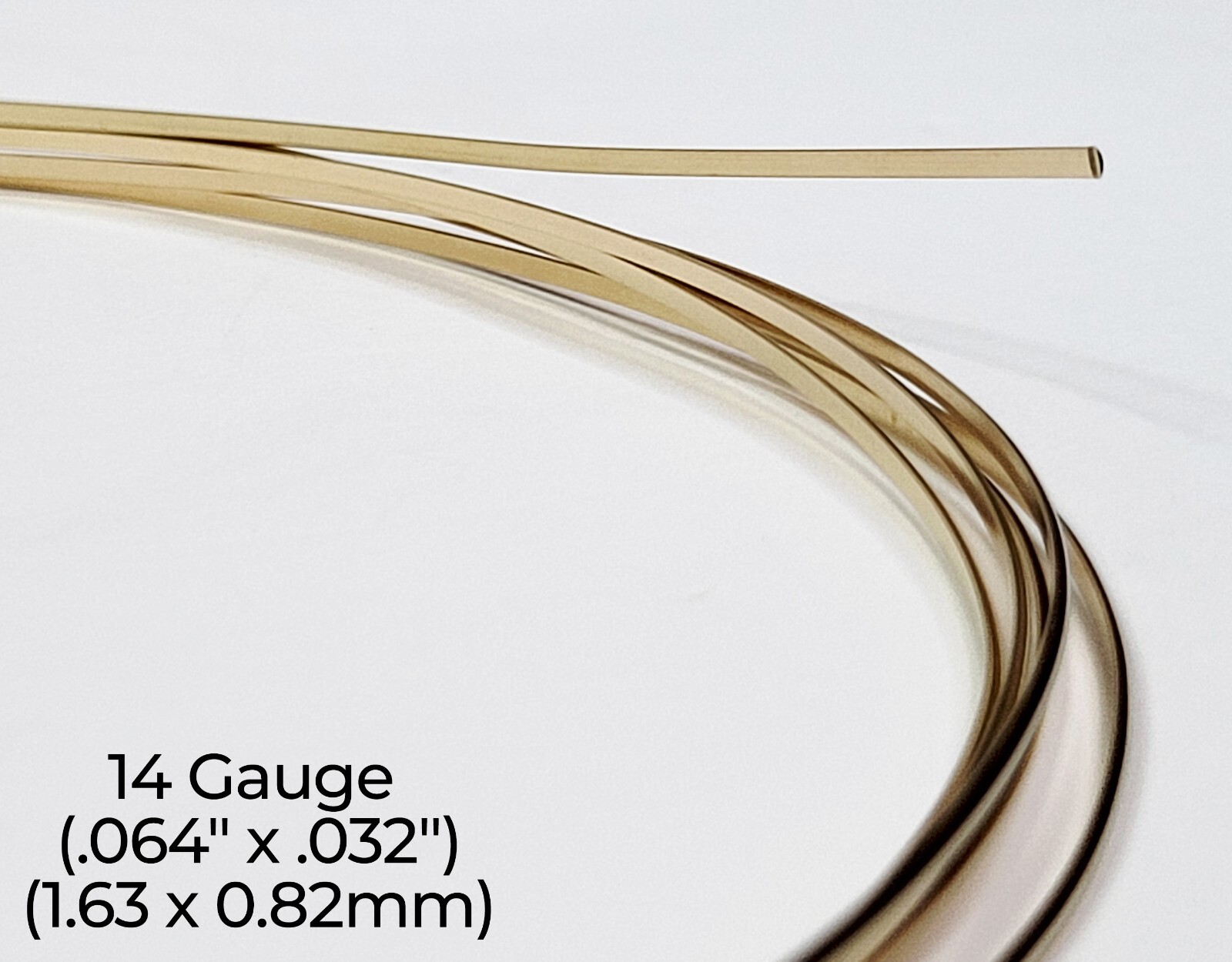 14/20 Yellow Gold-Filled Wire | Half Round | Dead Soft | 6-24 Gauge | 1-10 ft