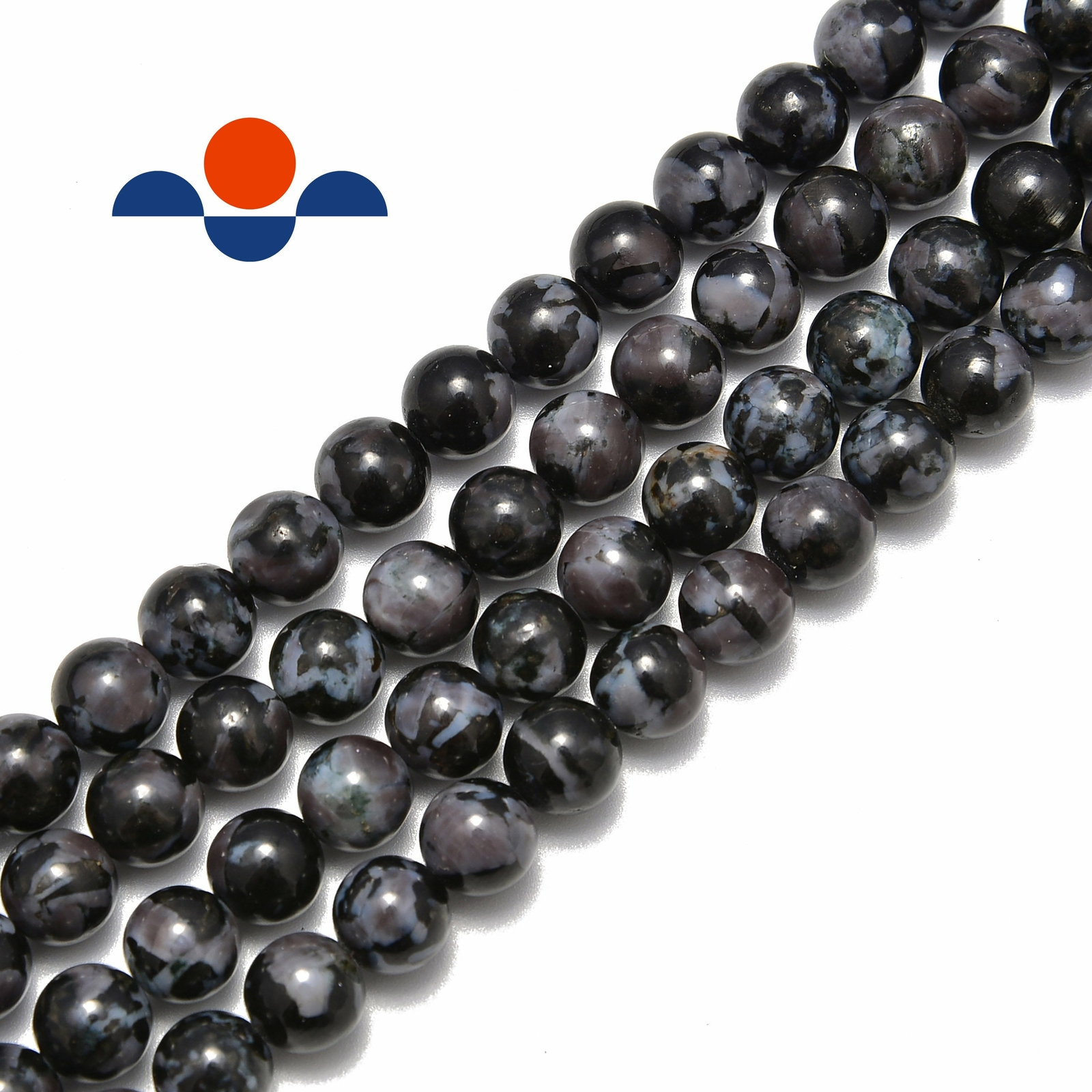 Indigo Gabbro Smooth Round Beads 6mm 8mm 10mm 12mm 14mm 16mm 18mm 15.5″ Strand