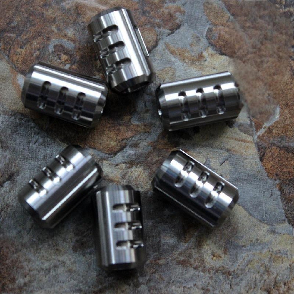 Titanium Knife Lanyard Bead Paracord Pendant Glow in the Dark 25 Years Life EDC